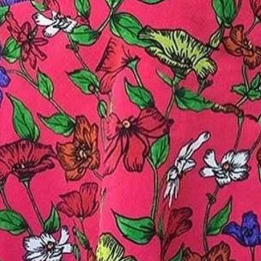 ZARA // hot pink floral halter open back jumpsuit - Picture 8 of 8
